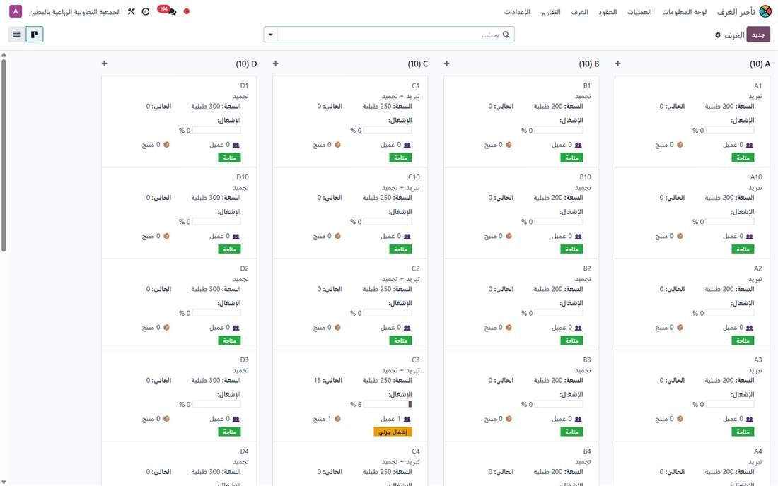 عرض Kanban للوحة المعلومات
