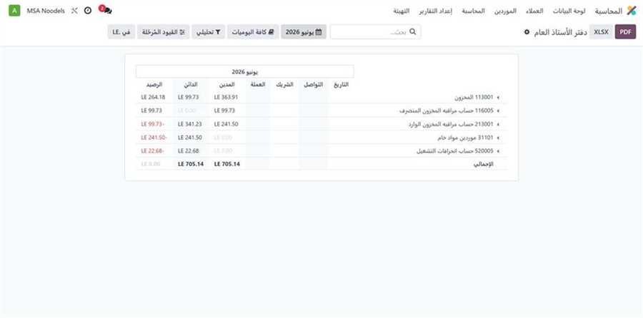 دفتر الأستاذ العام